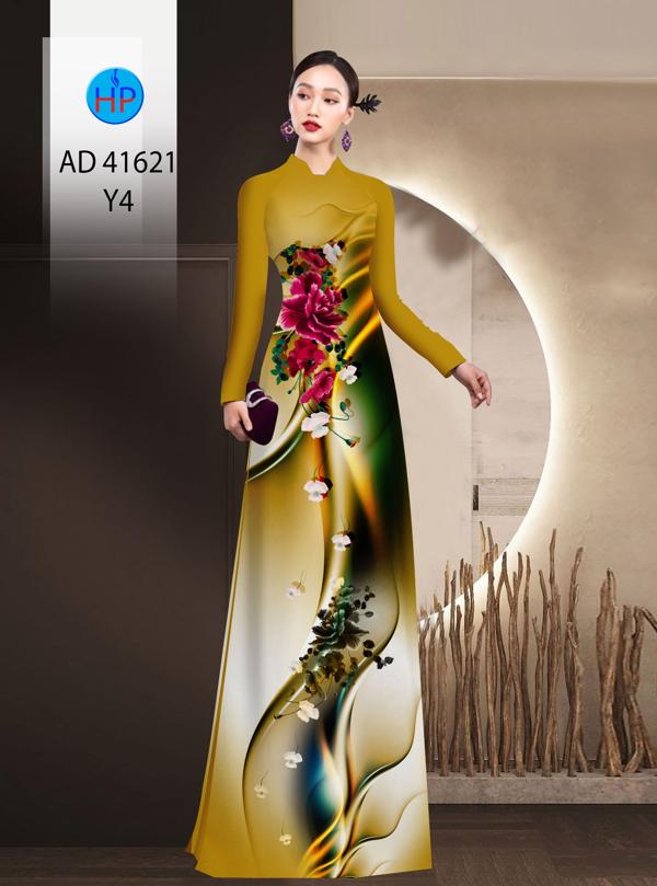 Vải Áo Dài Hoa In 3D AD 41621 17